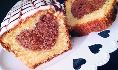 Cake ultra moelleux au mascarpone avec insert coeur